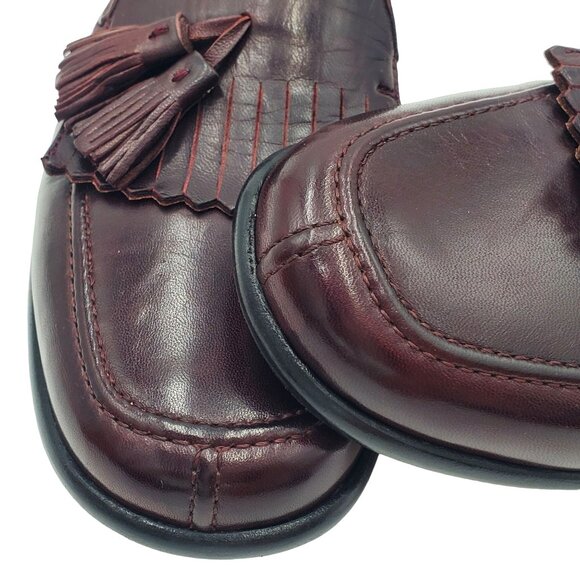 New Vintage Bragano Cole Haan mens 7 burgundy leather tassel loafers dress shoes main image 9